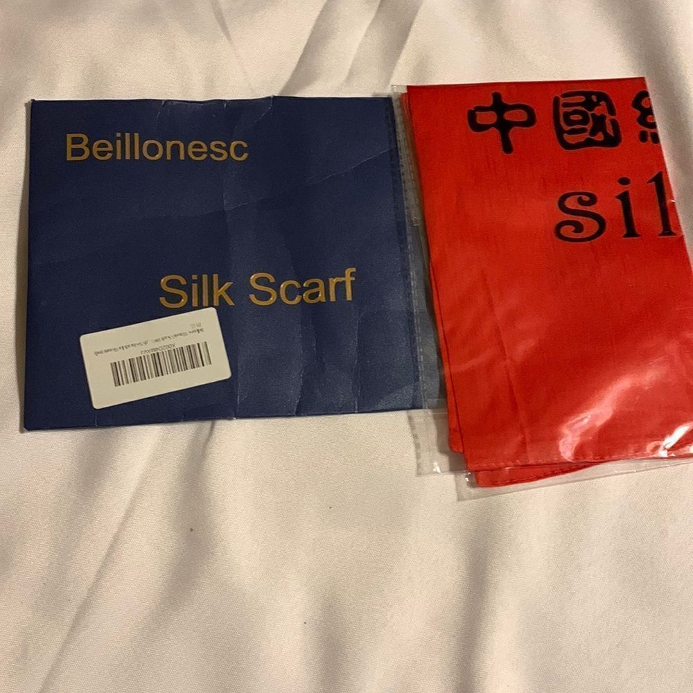 100% silk red neck scarf. NWT